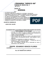 Agendas de Reuniones DE PADRES DE FAMILIA