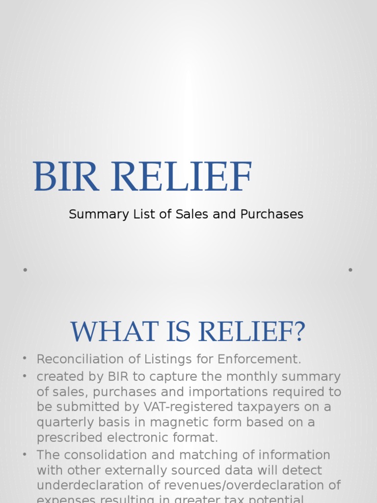 Bir relief download free pdf value added tax financial transaction