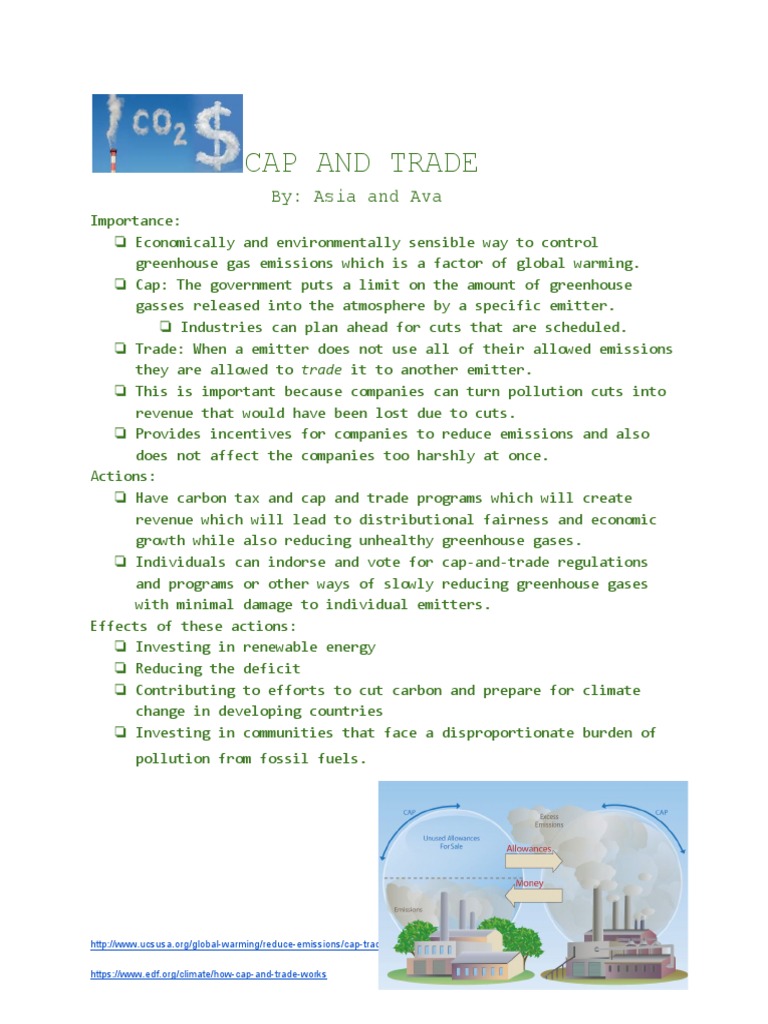 Cap and Trade: A Carbon Tax Approach | PDF