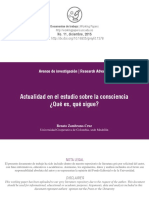 Actualidad en El Estudio Sobre La Consciencia ¿Qué Es, Qué Sigue?