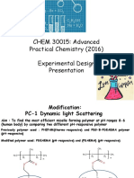 CHEM 30015: Advanced Practical Chemistry (2016) Experimental Design Presentation