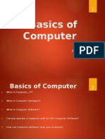 Basics of Computer Hardware and Software