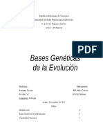 Bases  geneticas de la evolucion
