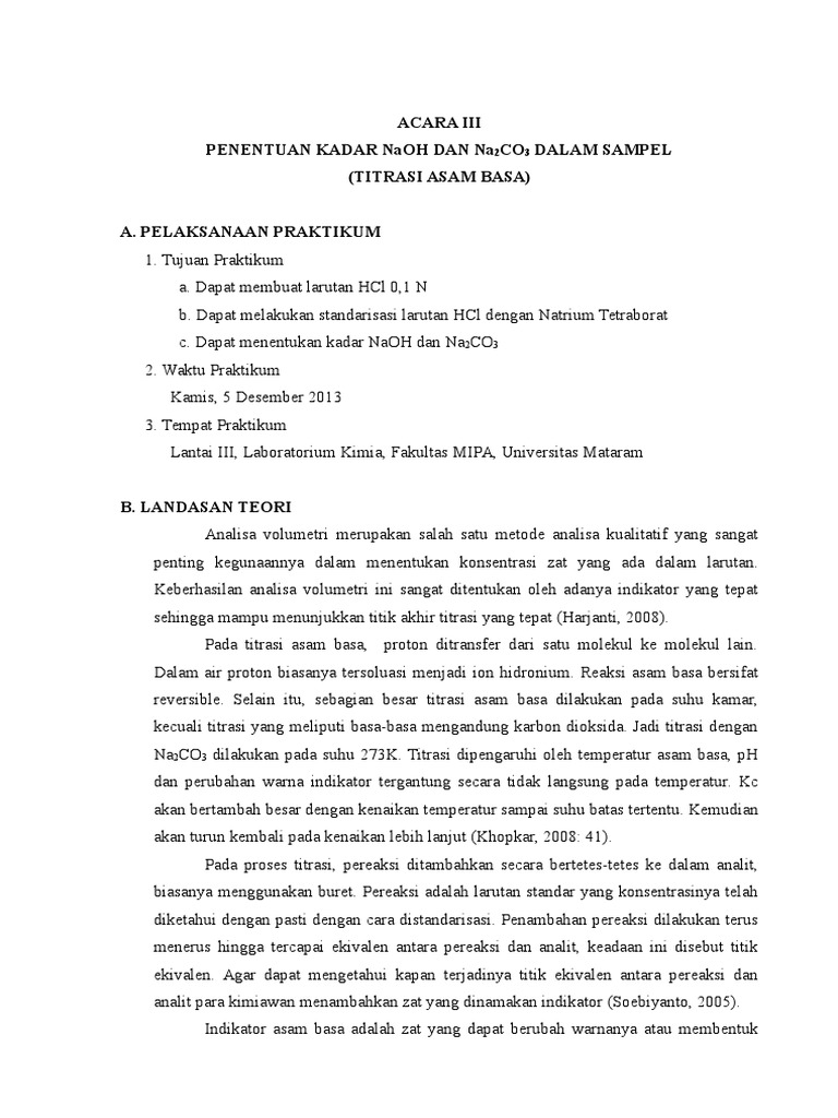 Journal Titrasi Asam Basa Jurnal Doc