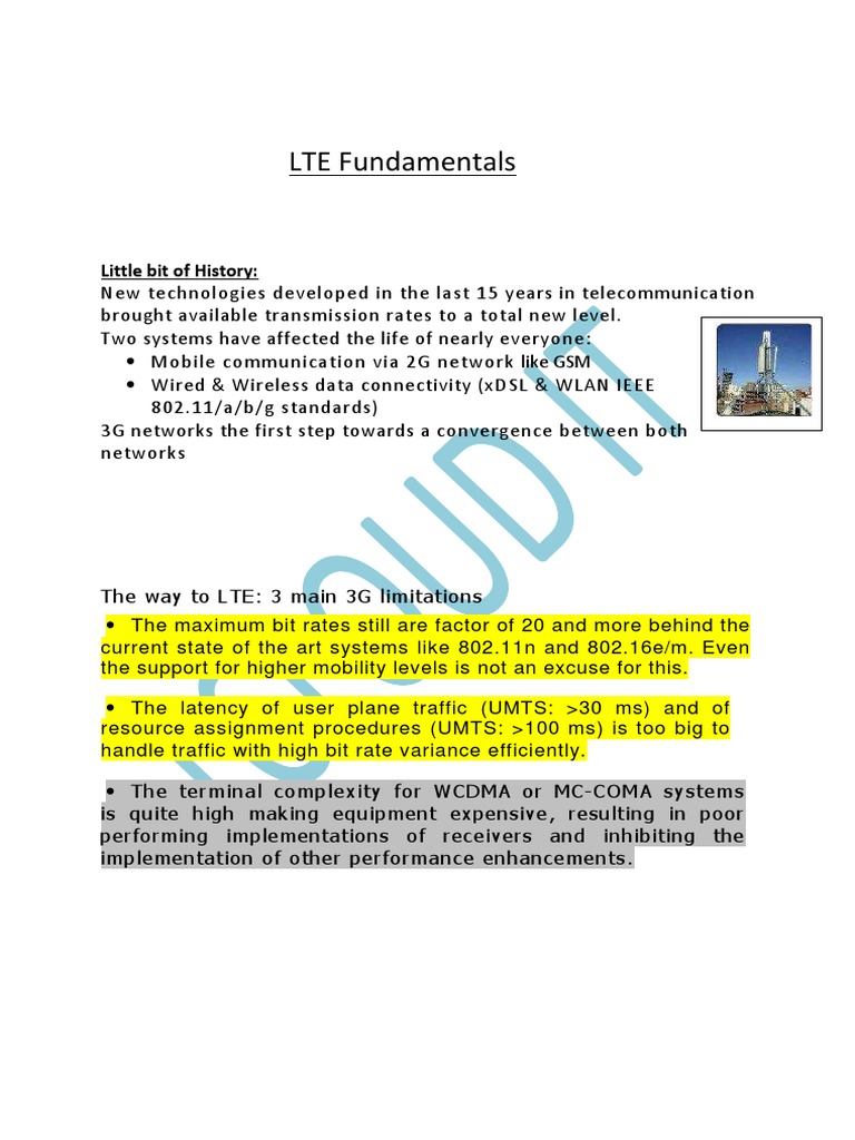 Lte Fundamentals Pdf Lte Telecommunication 3 G