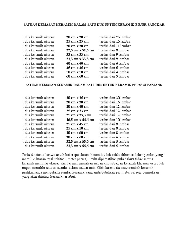  Keramik  30 X 30 Isi Berapa