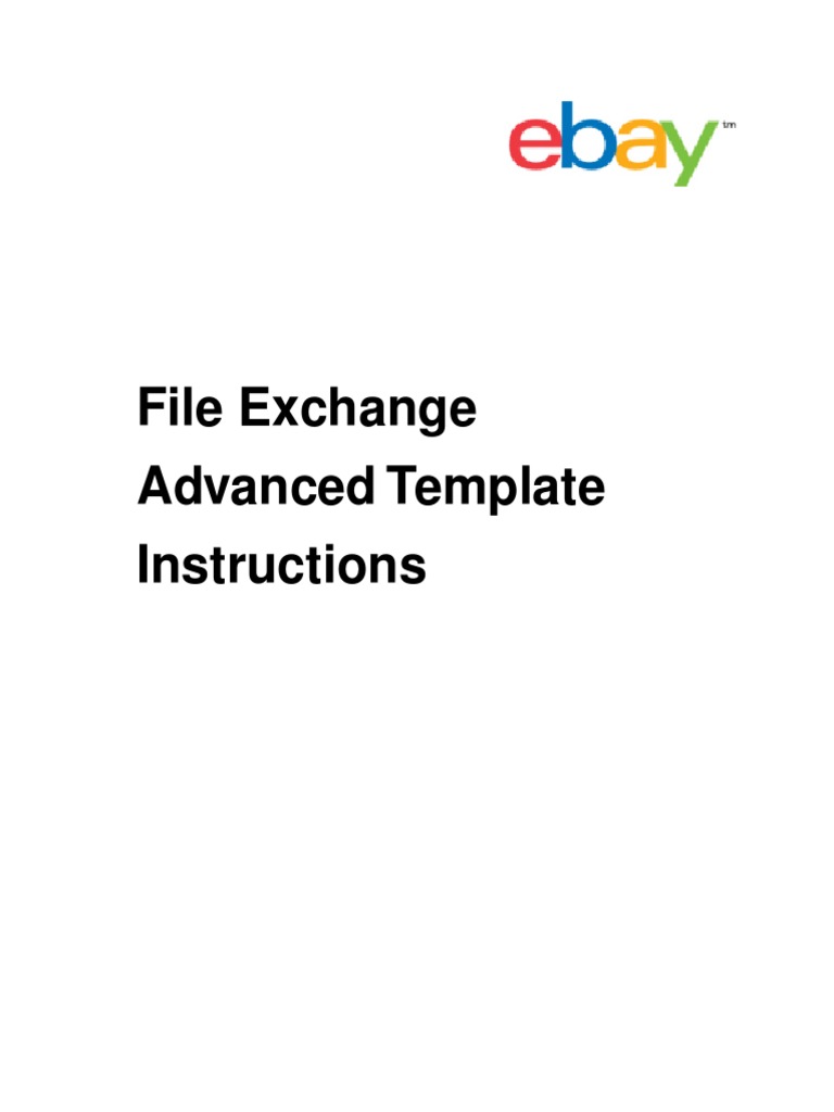EBay File Exchange Advanced Instructions PDF Comma Separated Values