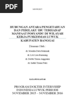 Download Tingkat Pengetahuan Ibu Terhadap Manfaat Posyandu Di Wilayah Kerja Puskesmas Luwuk Autosaved by amalfathullah SN314073905 doc pdf