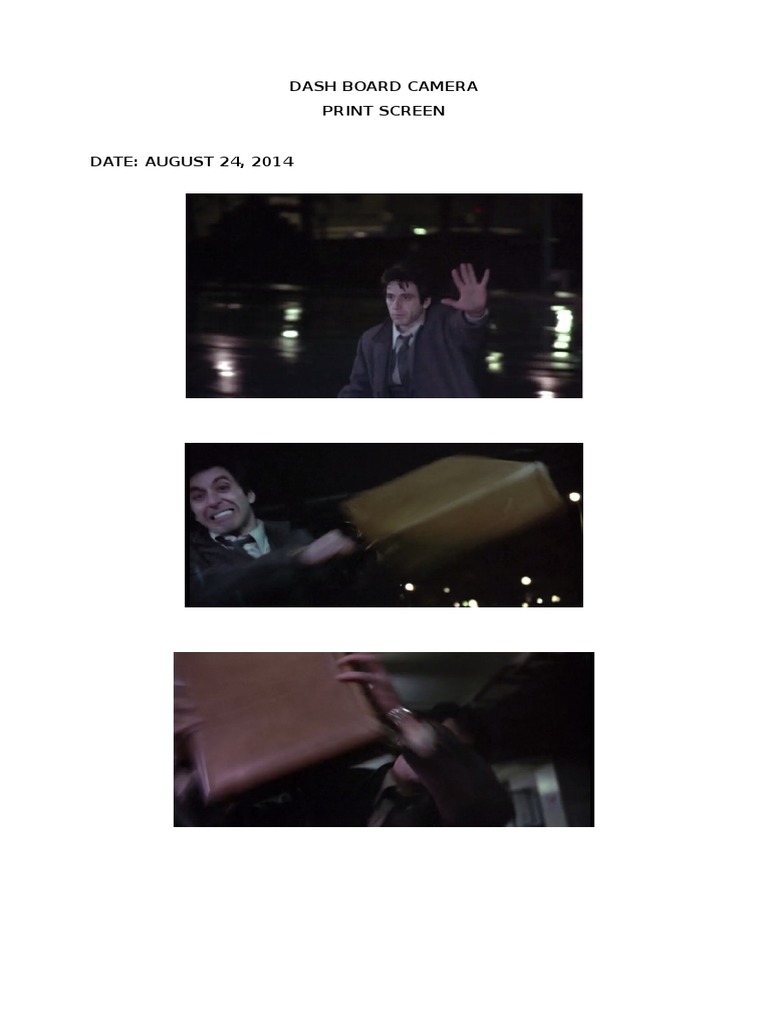 Dashboard Camera Print Screen Guide | PDF