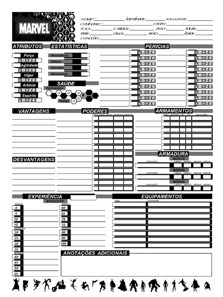 Marvel - Planilha | PDF