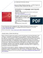 Innovation in Language Learning and Teaching Volume 5 Issue 1 2011 [Doi 10.1080%2F17501229.2010.519030] Lasagabaster, David -- English Achievement and Student Motivation in CLIL and EFL Settings