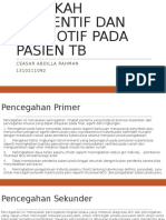 Langkah Preventif Dan Promotif Pada Pasien TB