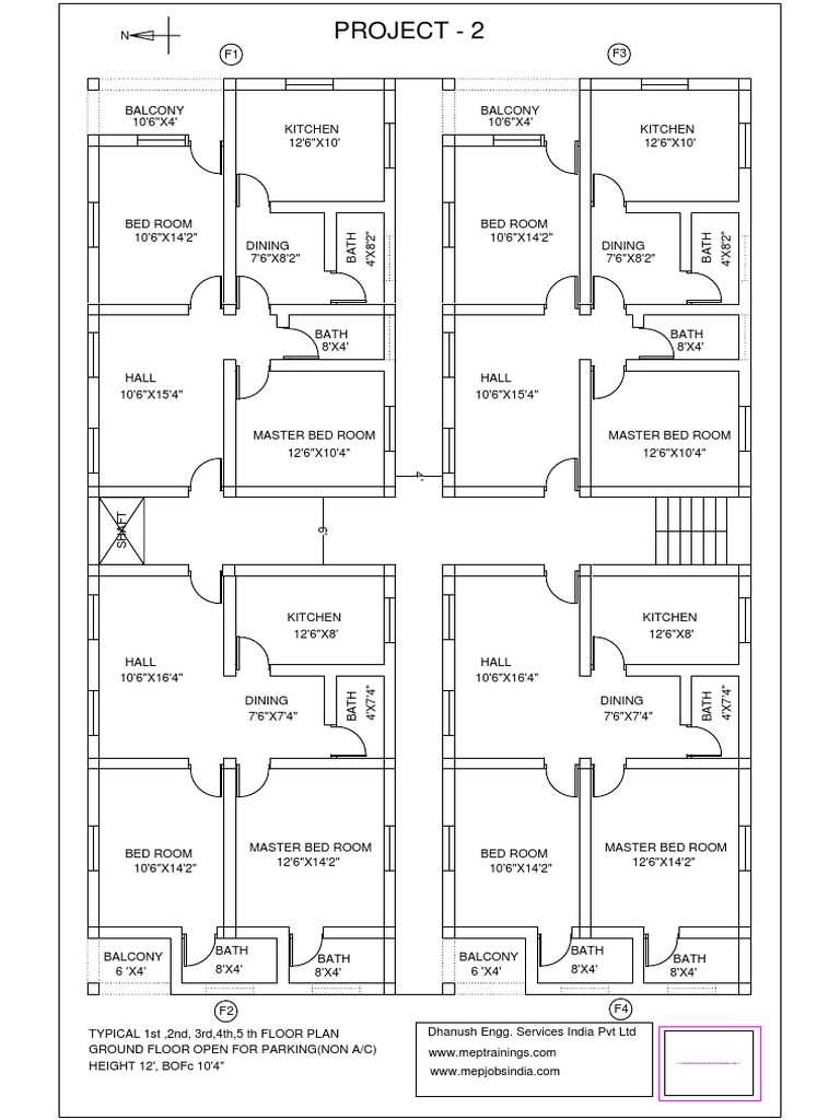 G+4 Residential Building Floor Plan | PDF | Sports & Recreation | Home ...