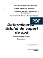 UTM - Determinarea Titlului de Vapori de Apă