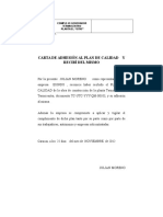 Carta de Adhesión