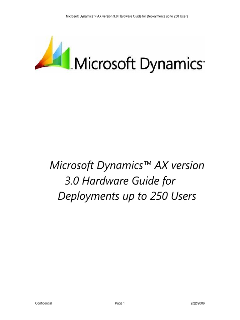 Axapta Hardware Guide 250users | PDF | Windows Server 2003 | Microsoft ...