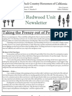 Redwood Unit Newsletter, September 2009 Back Country Horsemen of California