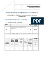 Programa MAGISTER 2016 Primer Semestre