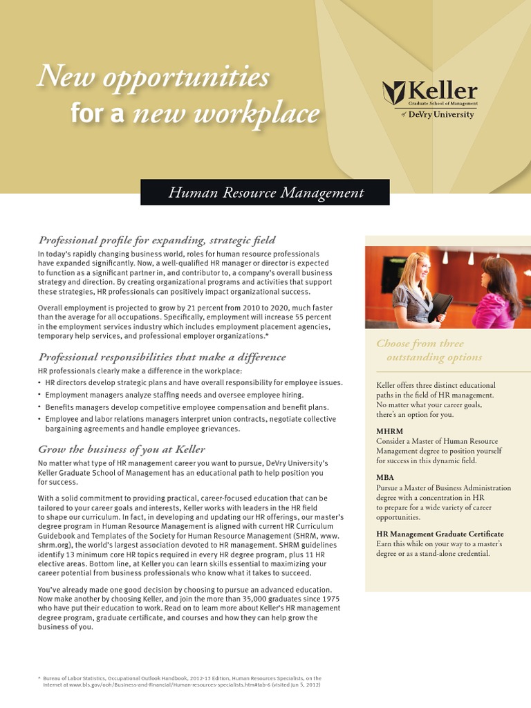 Masters Human Resource Management Program Guide | PDF | Human Resource ...
