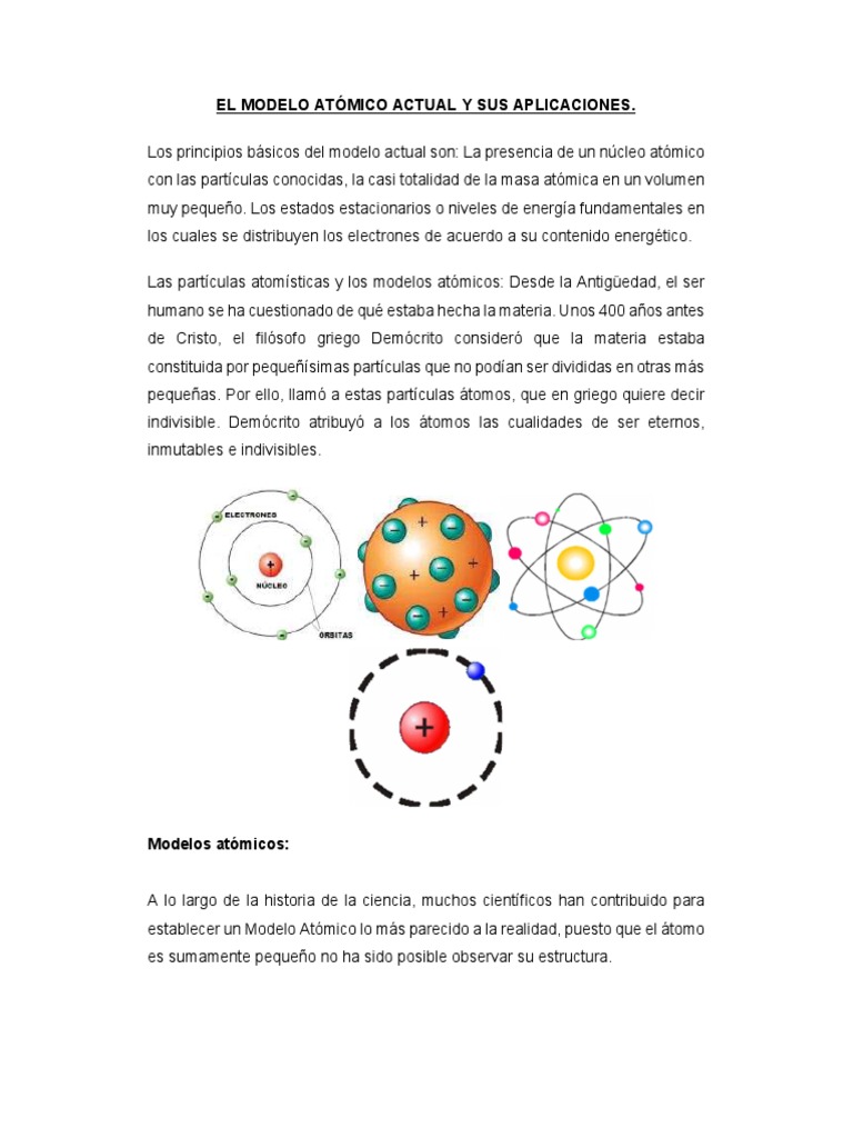 El Modelo Atómico Actual y Sus Aplicaciones | PDF | Ácidos nucleicos |  Carbohidratos
