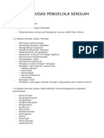 Rincian Tugas Pengelola Sekolah