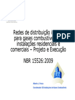 Palestra - NBR 15526:2009 Rede de distribuição interna para gases combustíveis