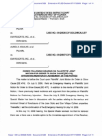 July 17, 2009 Monitor Order Following Memorandum