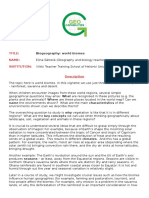 Title: Name: Institution:: Biogeography: World Biomes