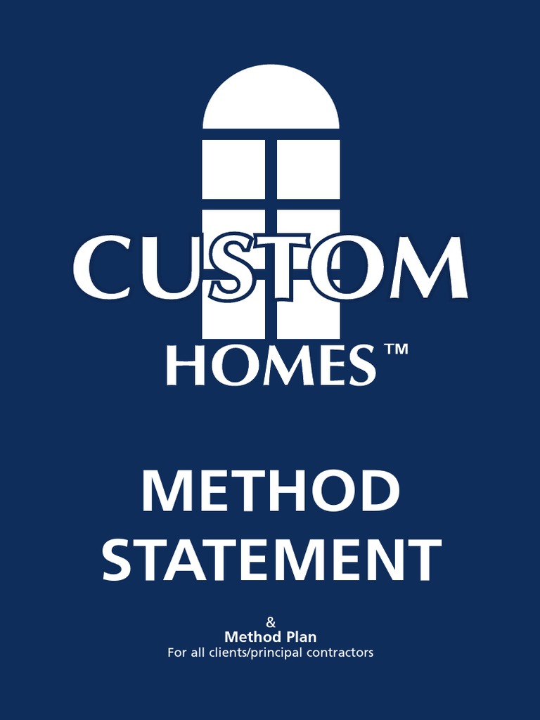 7732 Method Statement I v01 | PDF | Framing (Construction) | Personal ...