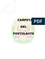 Carpeta Postulante Asimilacion Oficiales Suboficiales