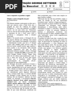 Avaliaçãode de Português para 1º ano do ensino médio