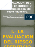 Sesion #01 - La Evaluacion Del Riesgo Crediticio y La Determinacion Del Costo Financiero.