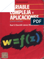Variable Compleja y Aplicaciones, 5° ED. - Ruel V. Churchill & James Ward Brown