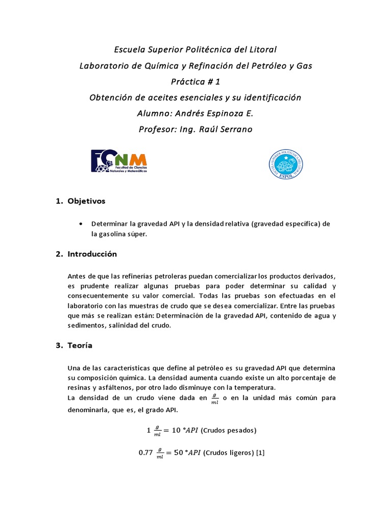 Gravedad API de Gasolina Súper | PDF | Petróleo | Densidad