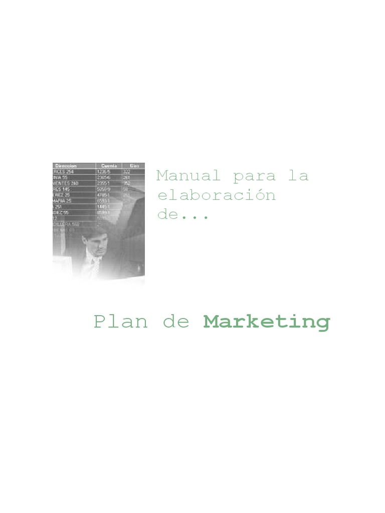 Manual para La Elaboracion de Un Plan de Marketing PDF | PDF ...