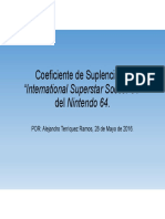 Coeficiente de Suplencia en International Superstar Soccer 64 Del Nintendo 64
