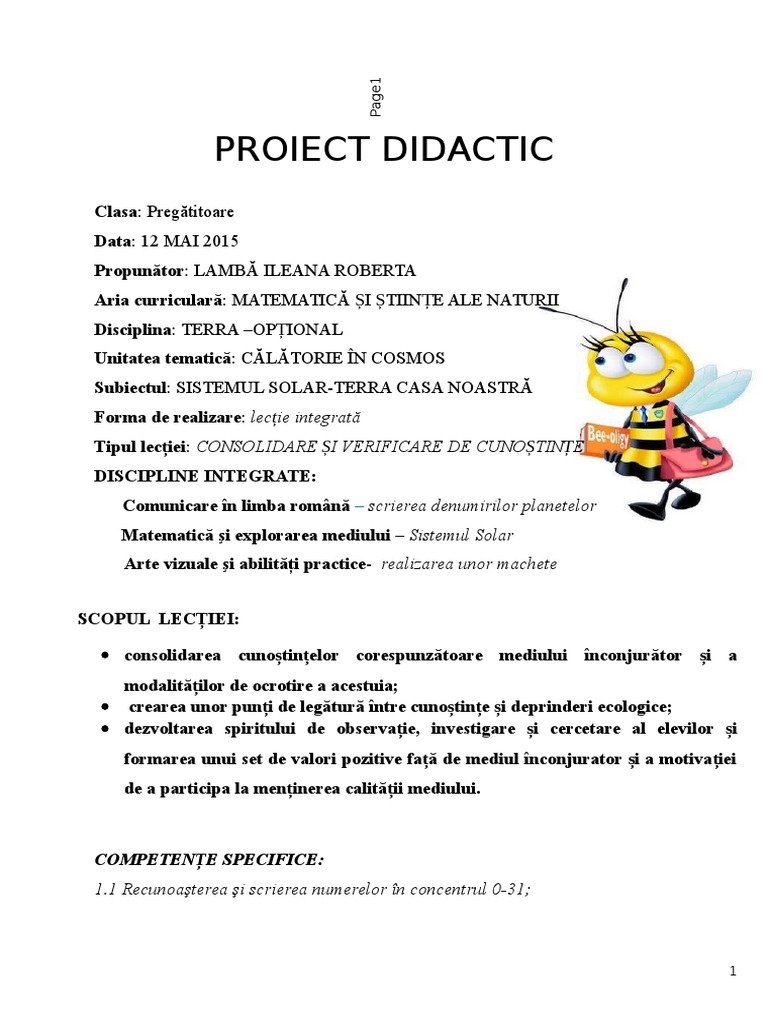 146 Proiect Didactic | PDF