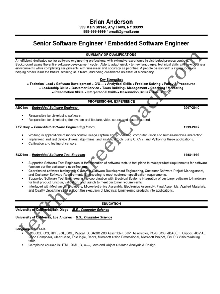 Senior Software Engineer Profile | PDF | Software Testing | Software