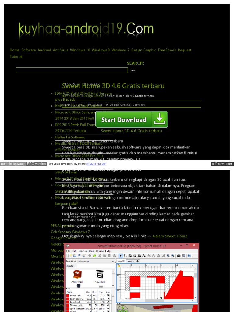 WWW Kuyhaa Android19 Com Sweet Home 3d Gratis Terbaru HTML PDF