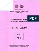 Naskah Soal SBMPTN 2014 Tes Kemampuan Ilmu Sosial Dan Humaniora (TKD Soshum) Kode Soal 752 by [Pak-Anang.blogspot.com]