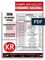 2016 Jva Schedule