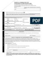 Parental Authorization and Acknowledgement of Risk For Field Trip