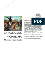 Batalla Del Pichincha, Memoria y Significado