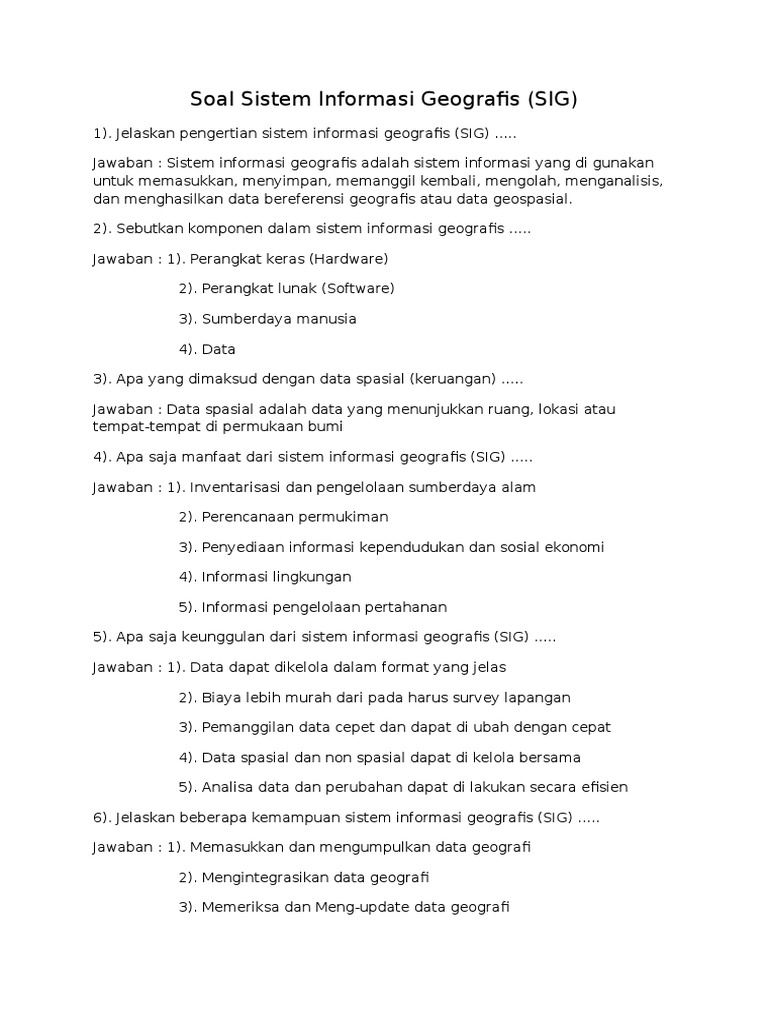 Sebutkan Dan Jelaskan Komponen Komponen Sistem Informasi Geografi   Sebutkan Dan Jelaskan Komponen Komponen Sistem Informasi Geografi