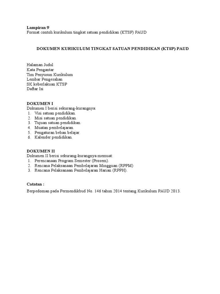 Dokumen Ktsp Paud