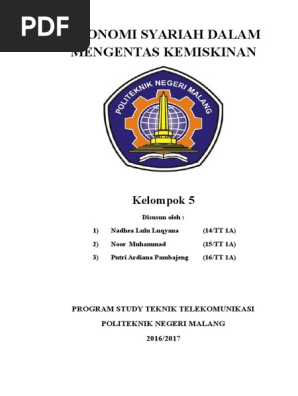 Ekonomi Syariah Dalam Mengentas Kemiskinan