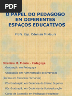 o Papel Do Pedagogo Em Diferentes Espaços Educativos