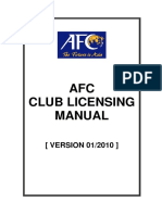 AFC Club Licensing Manual Overview