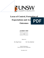 Locus of Control Affects Expectation Formation and Academic Outcomes