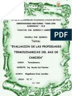 Calculos Termodinamicos Del Gas de Camisea en City Gate